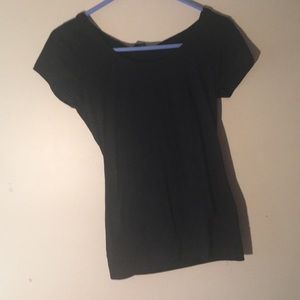 Black hooded T-shirt